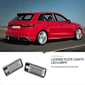 Miniatyrbild 3 av 5: 2 st LED-nummerplåtslampor för bil, vita - A3 S3 8P A4 B6 B7 A5 A6 4F A8 S8 C6 Cabriolet DB