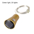 Miniatyrbild 3 av 4: 10-pack solcellslampor för vinflaskor 20 LED solkork koppartråd [DB] green 20LED