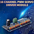Miniatyrbild 3 av 5: PCA9685 16-kanals 12-bit PWM Servo Motor Driver I2C-modul för eller Shield-modul Servo Shield DB Blue