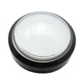 100mm Stor Rund Trykknapp LED-belyst med Mikrobryter for DIY Arcade db White