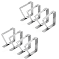 Miniatyrbillede 1 af 5: Stor 8 x 7 cm dugklemme i rustfrit stål, dugklemme, dugklemme i rustfrit stål, pakke med 8 [DB]