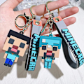 Pikkukuva 4 / 4: Uusi luovuus Oma maailma 3d hiekkalaatikkopeli avaimenperä Minecraft Pari avaimenperä Laukku riipus Cos toimintahahmo [DB] D