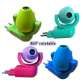 Miniatyrbillede 2 af 3: Børns soveværelse lysfølsom automatisk kontrol LED projektion natlys (europæisk cyan)