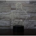 Miniatyrbilde 1 av 5: Veeki Elvis Aaron Presley skrivebordslampe The King Of Rock And Roll LED nattlys musikk atmosfære USB bursdagsgaver [DB]