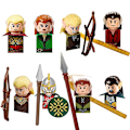 Miniatyrbillede 1 af 5: Nye middelalderlige dværg orke troldmand hobbited figurer tilbehør modelbyggeklodser lotr mursten legetøj til børn gaver Db Set 07