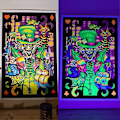 Miniatyrbillede 5 af 5: 2 Pak UV LED Sort Lysarmatur, USB Sort Lysrør til Neon Glød Plakater, Bærbar Ultraviolet Lys, Fluorescerende Lampe [DB] style694