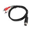 Miniatyrbilde 2 av 5: DIN 7PIN Hann til 2RCA Hann Kabel - Dobbel skjerming, 3.3ft Lyd Adapterkabel db
