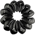 Miniatyrbillede 1 af 5: 12 stk. eller 1 stk. Tykke Syntetiske Læder Golf Jern Headcovers Sæt Headcover Passer til Alle Mærker Callaway Ping Taylormade Cobra Etc. db