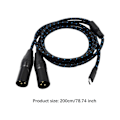 Pikkukuva 2 / 5: Type C - 2 XLR 3-nastainen Type C - XLR uros-uros USB C - 2 XLR uros 50cm [DB] 200cm Optional