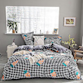 Miniatyrbild 1 av 2: 3/4-delars Set Kawaii Snoopy Cartoon Bomulls Quiltöverdrag Lakans Kuddfodral Anime Bekväm Mjuk Hushållsbäddvara Presenter [DB] 4piece set180x220cm baoweiluobo