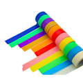Pikkukuva 1 / 5: Värillinen Maskinnauha Monipakkaus Värikäs Käsityönauha Elävä Sateenkaari Nauha [DB] 12 rolls of color 20MM by 13M