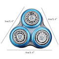 Miniatyrbillede 2 af 5: 2-pak S7000 Bladehoved til Sh70 Sh70/52 S7010 S7310 S7370 S7350 S7780 S7510 S772 - Super [DB] blue  silver