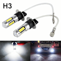 Pikkukuva 2 / 5: 2 kpl H3 Led Auton Sumuvalot 6000k Valkoinen Valo Led Lamppu Sumuajovalot [DB]