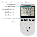 Miniatyrbilde 4 av 5: Digital Temperaturregulator Strømuttak EU-kontakt Termostat med Timerbryter Sensor Sonde Oppvarming Kjøling [DB] EU