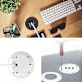 Pikkukuva 5 / 5: 5 cm:n pöytäreiän USB-virtapistoke, 2 tuuman upotettu virtapistoke USB-läpivienti [DB] Black