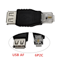 Pikkukuva 2 / 5: USB A Naaras Ethernet RJ11 6P2C Uros Adapteri Liitin Reititin Adapteri db