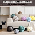 Miniatyrbilde 4 av 5: Knot Ball Throw Pillow, Rundt Knutet Plysj Pynte Pute For Preppy DB Dark Grey 20CM