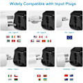 Miniatyrbild 3 av 5: 3-pack UK till Schweiz Kontaktadapter, Schweizisk Kontaktadapter, Schweizisk Reseadapter 3-stift Jordad Internationell Universell för Schweiz [db] Black White
