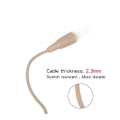 Miniatyrbild 3 av 5: Uppgraderad Version Elektret Kondensator Headset Mikrofon Dubbel Öronhängande 4 Pin XLR Ta4f För Shure Body Pack Tjock Kabel{jkw} [db]