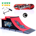 Miniatyrbild 1 av 5: Tech Finger Skateboard Kit Finger Bike Bmx Mini Tvåhjulig Scooterbräda Skate Fingers Sport Träning Rekvisita Ramp Skate Park Leksaker Pop [DB] 113-C 24X10X10cm
