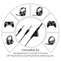 Miniatyrbilde 3 av 5: Erstatningskabel for Astro A10 A40 A30 G233 Gaming Headset Kabel Hfmqv [db]