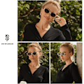 Pikkukuva 3 / 5: SOJOS Retro Oval Aurinkolasit yhteensopivat Naiset Miehet Trendikkäät Aurinkolasit Classic Shades UV400 Suoja SJ1217_SSDLV DB Shiny Black-Grey
