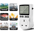 Miniatyrbilde 5 av 5: Digital Termostat, 230V Temperaturregulator Sokkeluttak, 13A Timerbryterplugg med Sensor for Reptil Drivhus Hjemmefermentering db AU