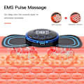 Miniatyrbillede 4 af 5: EMS Nakkemassageapparat Genopladelig Cervikal Massage Sticker Patch 8 Tilstande 19 Gear Pulserende Terapiinstrument Tens Muskelstimulator Smertelindring [db] 1 Machine+2 Patch