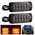 Pikkukuva 2 / 3: 12 Led-stroboskooppi varoitusvalo Helppo asentaa Ilmaisinlamppu Kuorma-auton lisävarusteiden toimitukseen [dB} White Light