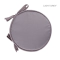Miniatyrbillede 1 af 2: 30 cm blød rund stolhynde sædehynder med stropper til fastbinding [DB] Light Grey 30cm
