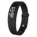 Miniatyrbillede 1 af 4: Fiauli V9 Kropstemperaturmonitor Termometer Vibrationsalarm Armbånd Smart Armbånd db Black