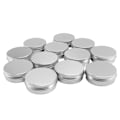 Miniatyrbillede 1 af 5: 12 x 50 ml aluminium make-up dåser 50 ml kapacitet tomme små kosmetiske/stearinlys/ dåser krukker