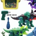 Pikkukuva 3 / 5: 4 kpl Pura dinosauruslelut Sähköinen ruuvaus dinosaurusyhdistelmä Diy Kokoonpano Rakennus Poikale juguetes db Type 2