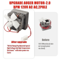 Miniatyrbillede 2 af 5: Db Upgrader Auger Motor Udskiftning Til Traeger, Pit Boss Og Camp Chef Træpille Grills, 2.0 Rpm, 110v, 60hz, 2 Pole