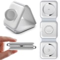 Miniatyrbillede 1 af 5: Trådløs opladningsplade til iPhone, foldbar, kompakt 3 i 1 trådløs opladerstand, trådløs bærbar opladningsstation til iWatch/airpods/iPhone (ingen