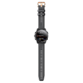 Miniatyrbilde 2 av 4: Rosegullspenne i silikon med spenne for Garmin Fenix 6s Pro for Garmin Fenix 6s Pro db Black
