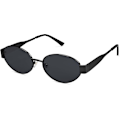 Miniatyrbilde 1 av 5: SOJOS Retro Oval Solbriller kompatibel med kvinner menn Trendy Solbriller Klassiske nyanser UV400 Beskyttelse SJ1217_SSDLV DB Shiny Black-Grey