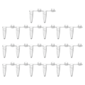 Pikkukuva 2 / 2: 2000 kpl 0,2 ml mikroputki Snap Clear mikroputket laite [DB] White 2.00X1.80X1.80CM