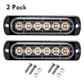 Miniatyrbilde 4 av 5: 2 stk 12-24V LED-stroblys advarselslys Advarsel Nødlys Blinkende lys Forsiktighetslys Bar for bil Tr db White Light