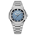 Miniatyrbilde 1 av 5: NIBOSI 2632 Stilig Herre Armbåndsur Stållenke Lysende Kalender Quartz Klokke [DB] Multicolor Silver Strap/Blue Dial