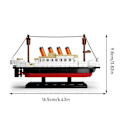 Miniatyrbild 2 av 5: Titanic Mikro Mini Byggklossar Set, Titanic Leksaksskeppsmodell Byggstenar, 3D Pusselset DIY Utbildande Leksaker Presenter DB