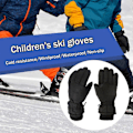 Miniatyrbilde 4 av 5: Barn Skihansker Vinter Varme Hansker Vindtette Snowboard Snøhansker Gutter Jenter [DB] Blue M 7 to 11 years