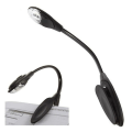 Miniatyrbillede 5 af 5: 1 stk. Mini Fleksibel Clip-on Lys Boglampe Bærbar Hvid Led Bog Læselampe Læselampe Klemmelampe Bærbar Led Mini Lampe Sort