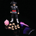 Miniatyrbilde 4 av 5: 14cm Anime Dragon Ball Black Goku Zamasu Actionfigur  Super Saiyan Movie Version Dbz Modell Med Flere Tilbehør Legetøj Db WHITE with box