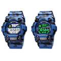 Miniatyrbild 1 av 5: Chronograph Sport Armbandsur för Män Luminous Display Vattentät LED Digital Klocka [DB] Black