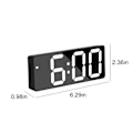 Miniatyrbild 3 av 5: Smarta Digitala Väckarklockor För Sovrum, LED-Skärm, Snooze, Dimbar, Temperatur, Datum, 12/24H, Liten Elektronisk Bordsklocka För Kök O [db] Black