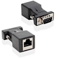 Pikkukuva 3 / 4: 2 kpl 9-nastainen sarjaportti DB9 RS232 uros naaras RJ45 Cat5e/6 Ethernet-adapteriin [DB]