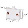 Miniatyrbilde 3 av 5: 6 stk dør LED-bryter for skaplys, normalt lukkede skap elektriske lampesbrytere, for skap P [DB] Black