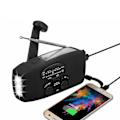Miniatyrbilde 3 av 3: Nødlader med solcelle, håndsveiv og AM/FM-radio