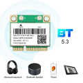 Miniatyrbillede 5 af 5: -axe3000h Wifi-kort + dobbelt antenne Wifi 6e 2400mbps Mini Pci-e til Bt 5.3 802.11ax 2.4g/5g/6ghz Wlan-netværkskort
